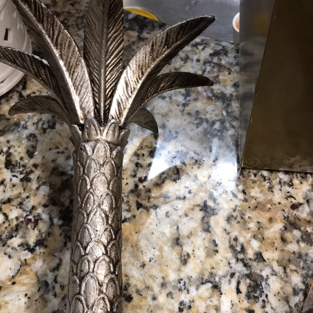Palm tree candle holder metal - Picture 5 of 6